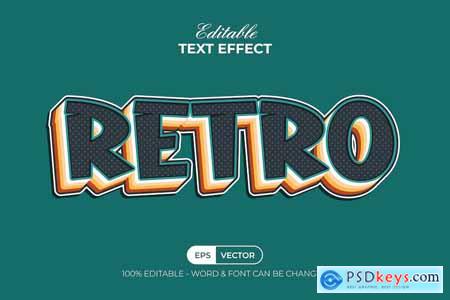 Retro Text Effect Colorful Layered Style