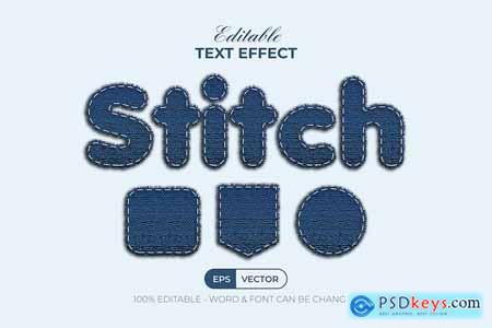 Stitch Text Effect Style