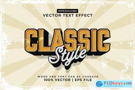 Classic Style Editable Text Effect