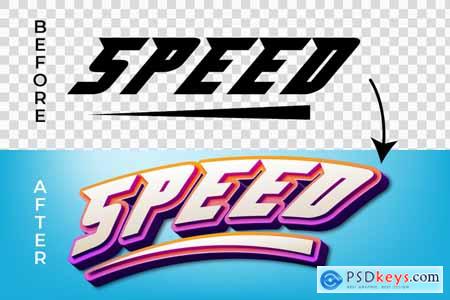 Speed 3d Text Effect Style