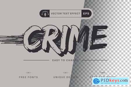 Grunge Crime - Editable Text Effect, Font Style