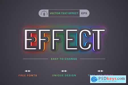 Rainbow - Editable Text Effect, Font Style