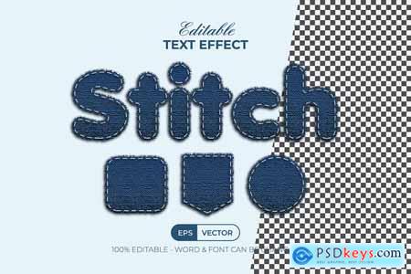 Stitch Text Effect Style