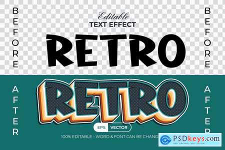 Retro Text Effect Colorful Layered Style