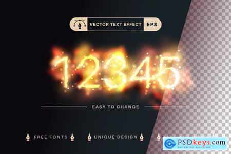 Sparks - Editable Text Effect, Font Style