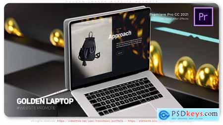 Golden Laptop Website Promote 46353864