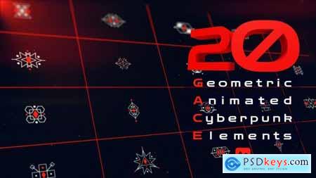 Geometric Animated Cyberpunk Elements 46533503