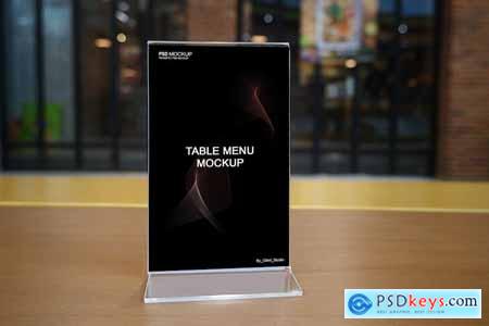 Table Menu Mockup 7885PM6