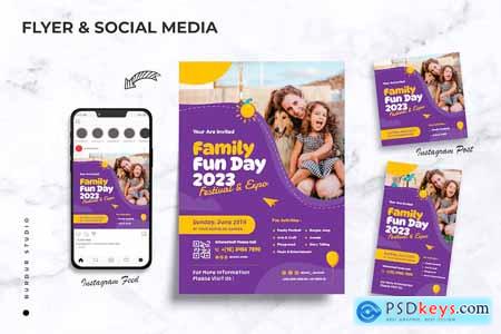 Family Fun Day Flyer & Instagram Set