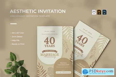 Aesthetic Anniversary - Invitation