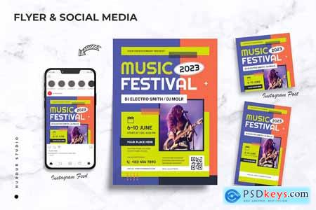 Music Festival Flyer & Instagram Set