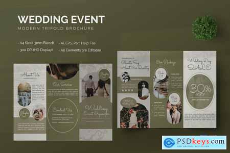 Wedding Event - Trifold Brochure