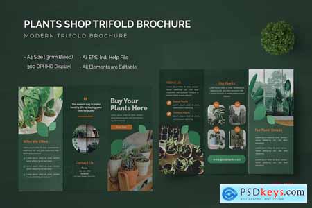 Plants Shop - Trifold Brochure