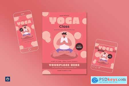 Yoga Class Flyer Set 004