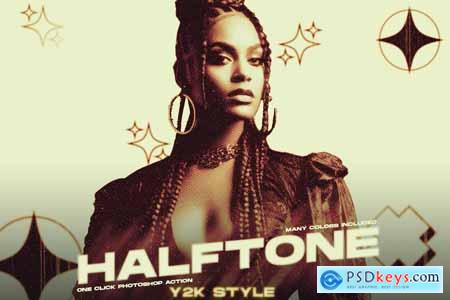 Halftone Duotone Photoshop Action - Y2K