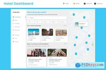 Hotel Booking & Search Book Room Dashboard UI Kit