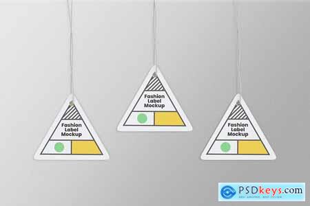 Triangle Label Tag PSD Mockups