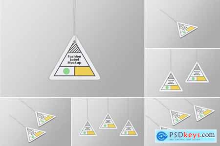 Triangle Label Tag PSD Mockups