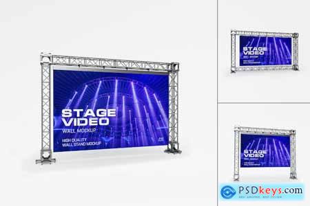 Digital Video Wall Presentation Psd Mockups