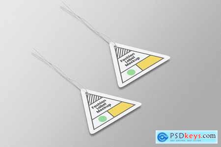 Triangle Label Tag PSD Mockups