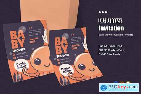 Octobuzz Baby Shower Invitation