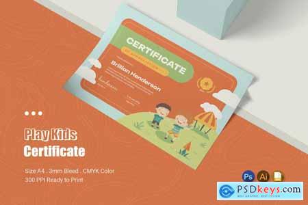 Play Kids Certificate