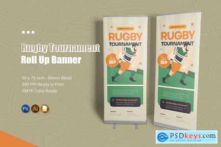 Rugby Tournament Roll Up Banner