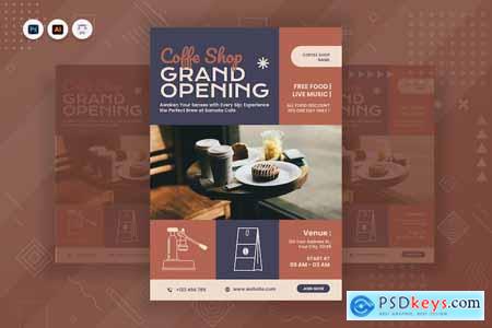 Grand Opening Coffeshop Poster