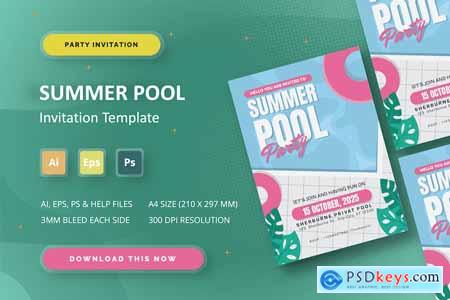Pool - Party Invitation