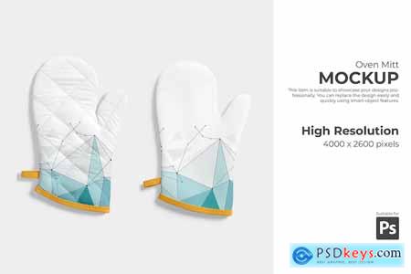 PSD Oven Mitt Mockup