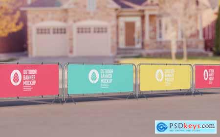 Pack Outdoor Banners Scene Mockup