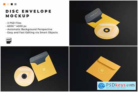 Disc Envelope Mockup