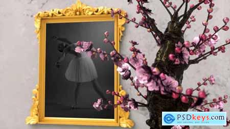 Gold Frames and Beauty Sakura Tree 46606677