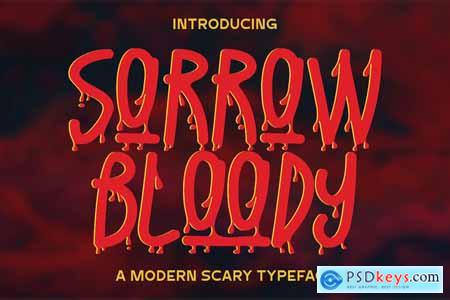 Sorrow Bloody - Modern Scary Typeface