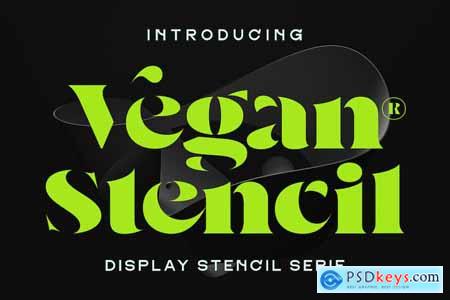 Vegan - A Display Stencil Font