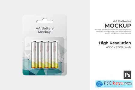 AA Batteries Mockup