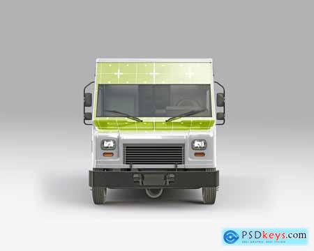 Step Van Food Truck Mockup