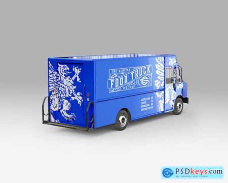 Step Van Food Truck Mockup