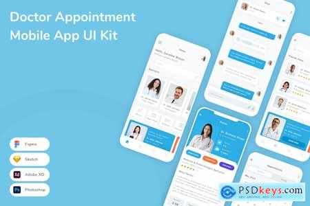 Doctor Appointment Mobile App UI Kit TMPJH3H