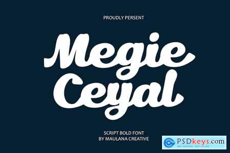 Megie Ceyal Script Bold Font