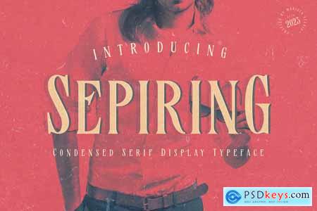 Sepiring - Condensed Serif Display Typeface