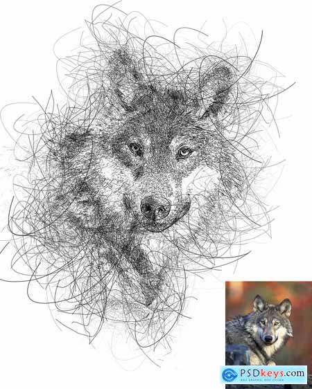 scribble art photoshop action free download