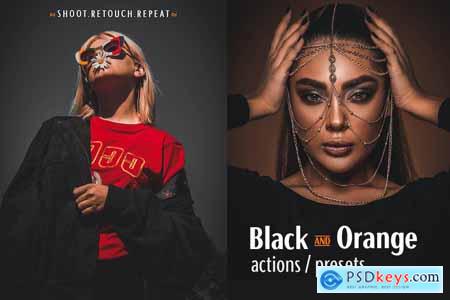 Black and Orange - Actions & Presets