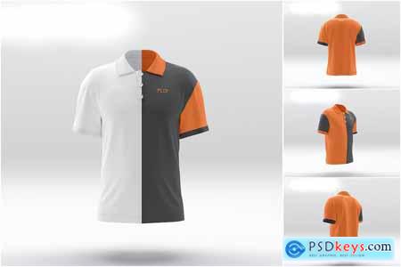 Polo t-Shirt Psd Mockups Front and Back Collection