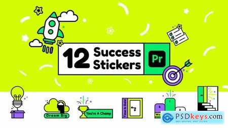 12 Success Stickers Animated For premiere pro 46723479
