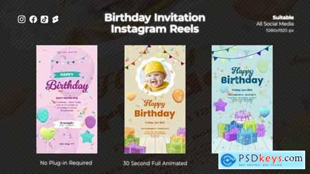 Birthday Invitation Instagram Reels 47366336