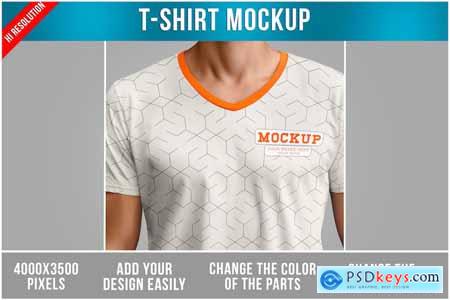 T-shirt Mockup V-Neck