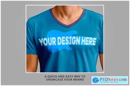 T-shirt Mockup V-Neck