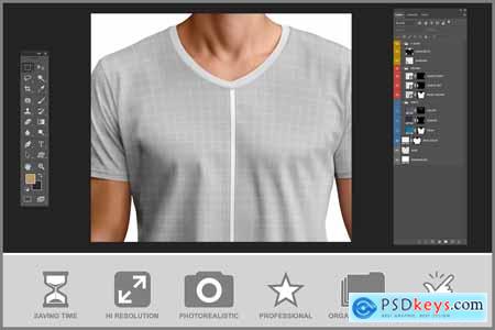 T-shirt Mockup V-Neck