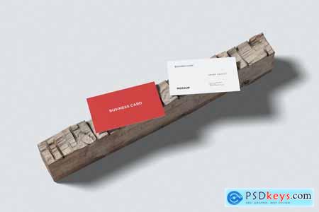 Business Card Mockup On The Wood